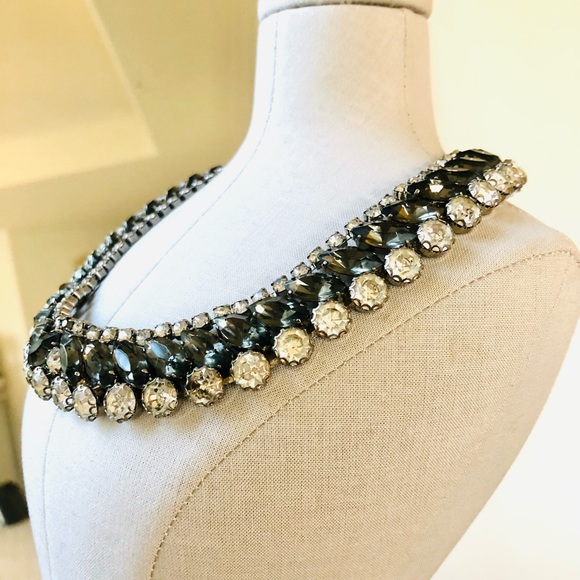 STUNNER! Vintage Crystal Rhinestone Collar Choker Necklace - Picture 13 of 17